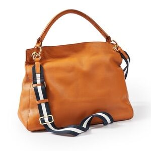 Mark & Graham Camel Leather Handbag with Crossbody Straps